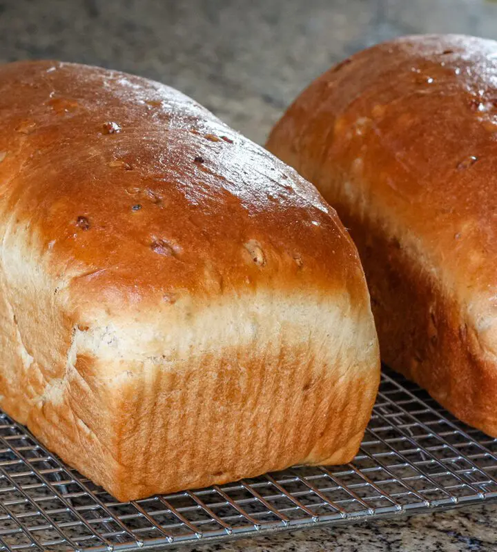 2 loaves cracked wheat bread