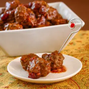 slow cooker cranberry meatballs