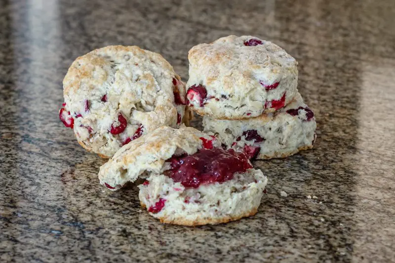 cranberry biscuits with walnuts