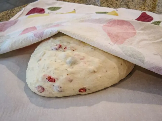 proofing cranberry walnut yeast bead