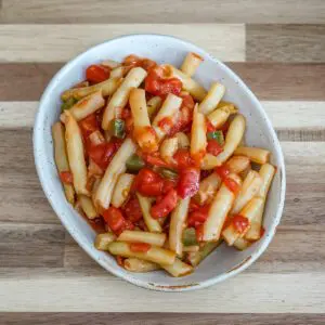 creole wax beans in a small dish