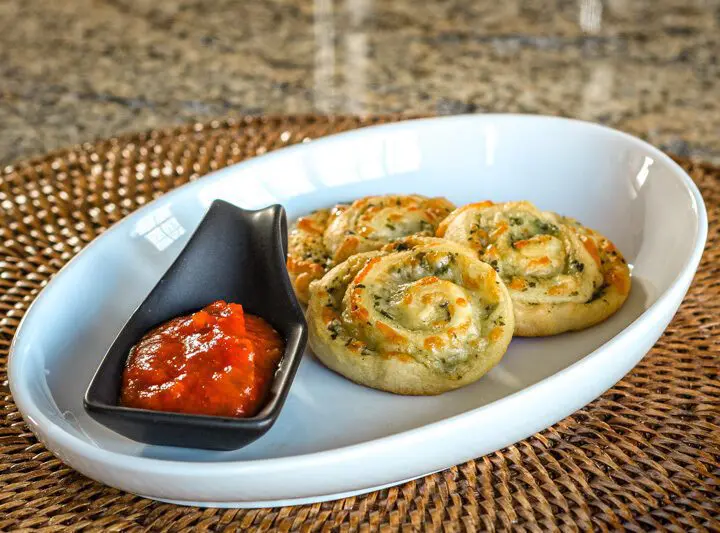 crescent pesto pinwheel snack