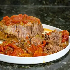 slow cooker pot roast with tomatoes