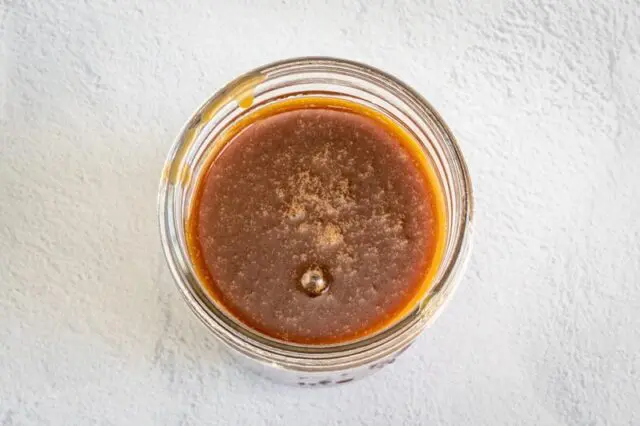 caramel sauce in a jar