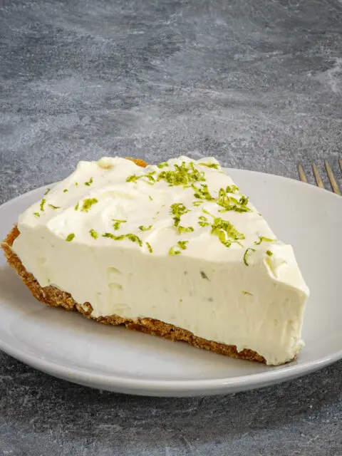 key lime pie on a plate