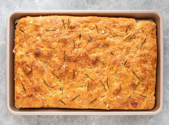 pan of no knead focaccia