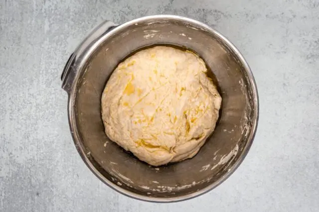 focaccia proofing in bowl