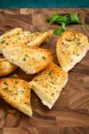 Toasty browned garlic bread made with fresh garlic and parsley.