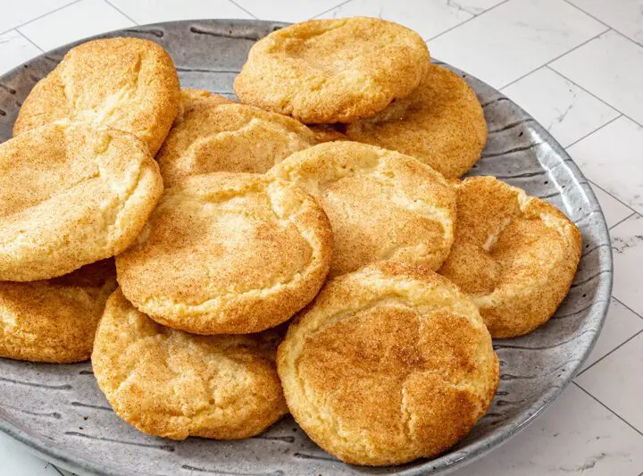 gluten-free snickerdoodles on a plate