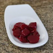 small plate with harvard beets