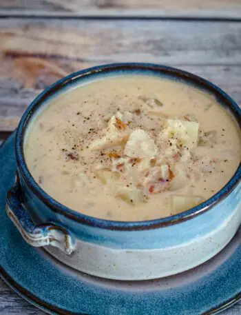 A bowl of fish chowder