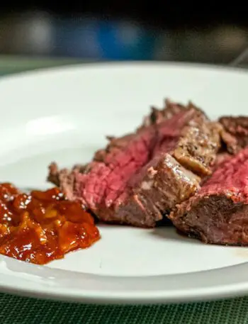 henry bain sauce alongside roast beef tenderloin