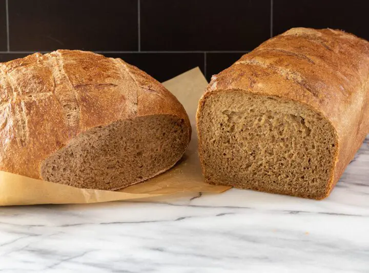 Best every pumpernickel bread, a round loaf and sliced standard loaf