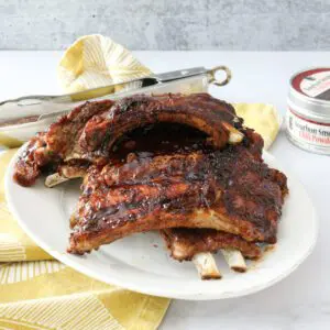 instant pot baby back ribs on a platter