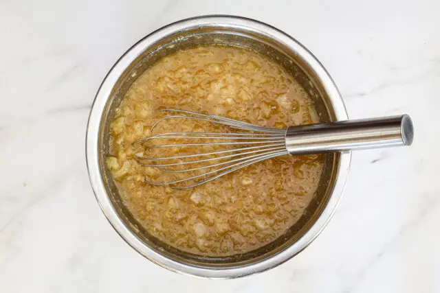 Pineapple sauce mixture for Instant Pot baked Ham recipe.