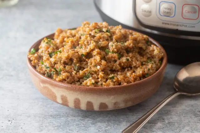 instant pot bulgur pilaf