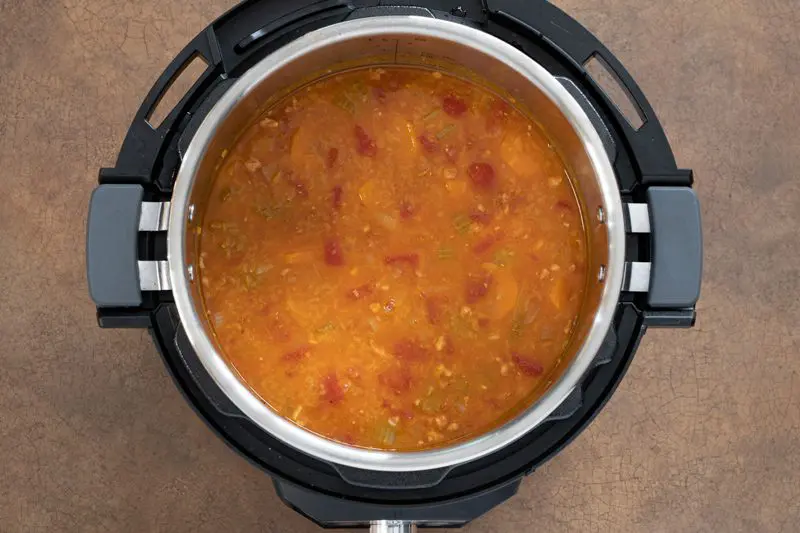 chorizo and lentil soup in the instant pot