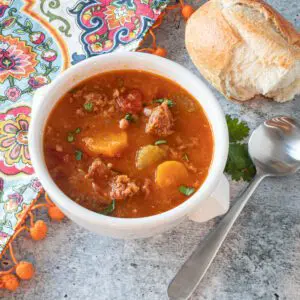 instant pot chorizo lentil soup