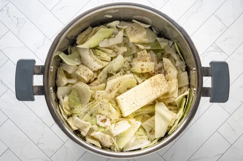 the instant pot with cabbage and butter