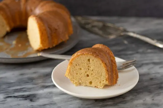 sliced donut cake