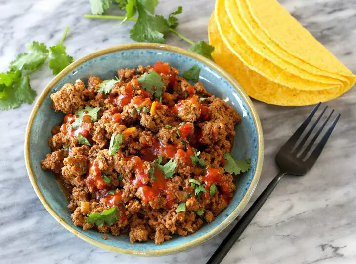 instant pot taco meat with ground beef and taco seasonings