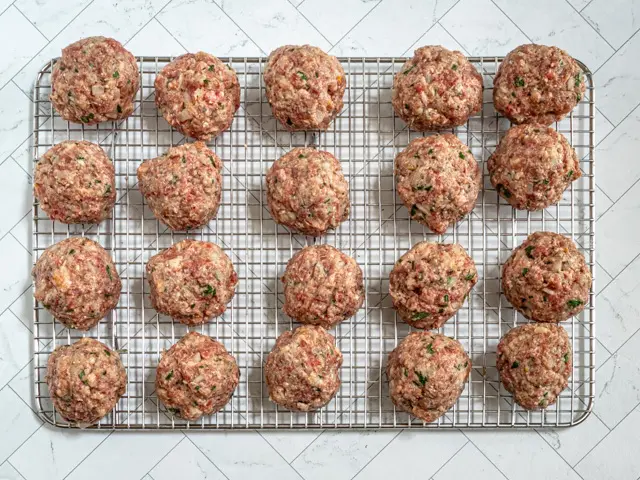 Shaped meatballs.