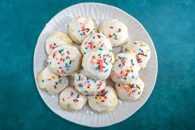 overhead photo of italian ricotta cookies