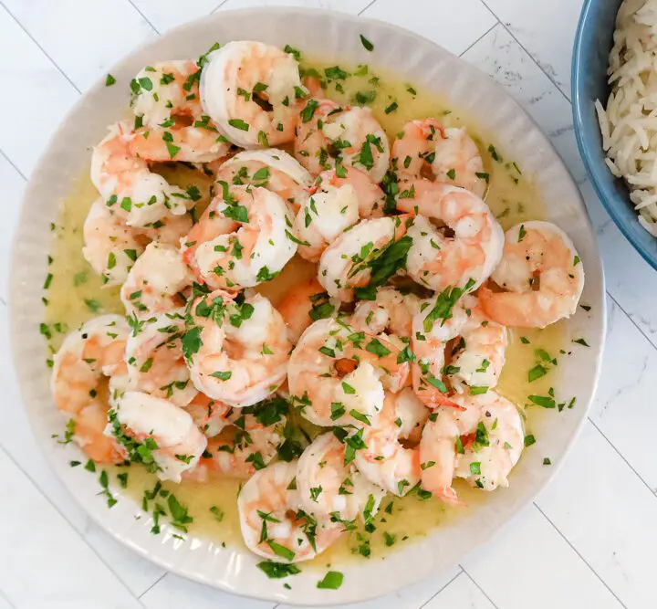 lemon garlic shrimp with rice