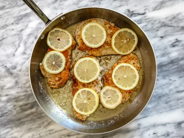 Lemon pepper chicken prep before baking.