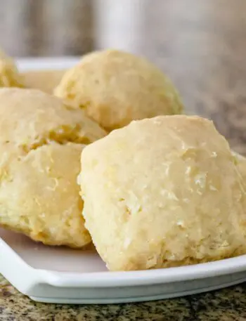 glazed lemon scones on a tray