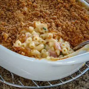 macaroni and cheese with salmon