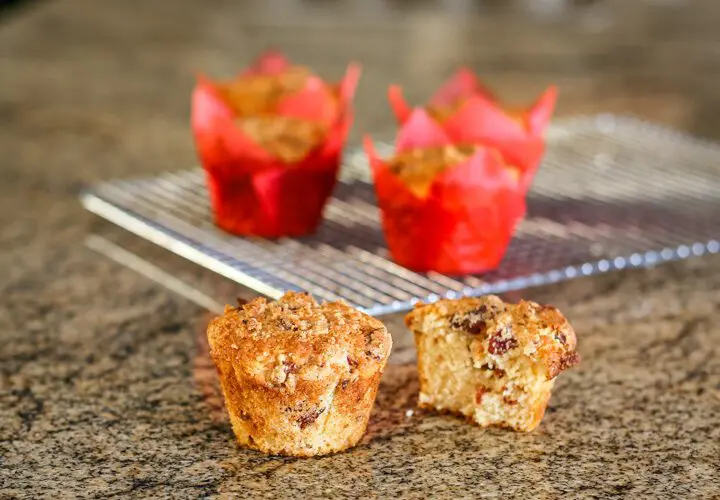 maple bacon muffins on a cooling rack