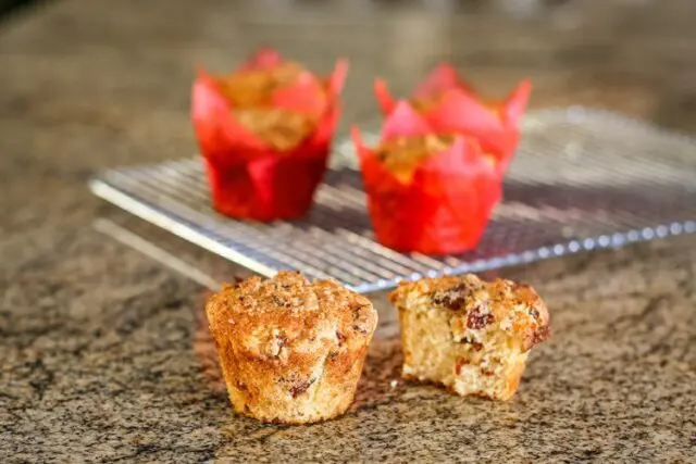 maple bacon muffins on a cooling rack