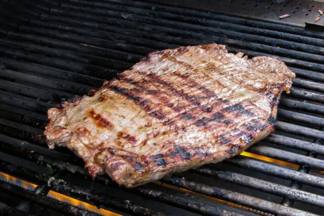 flank steak on the grill