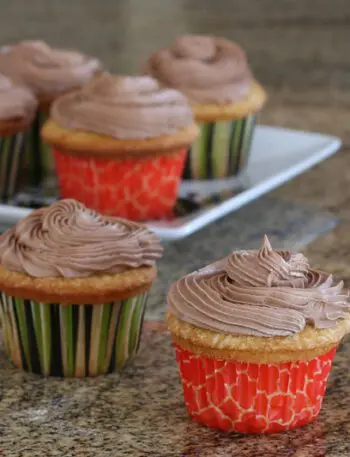 Nutella frosting on cupcakes.