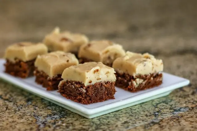 A packaged mix makes these brownies a snap to fix, and the wonderful penuche frosting takes them to another level.