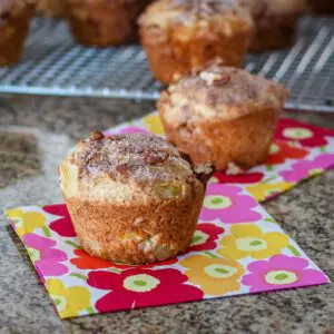 pineapple muffins on napkins