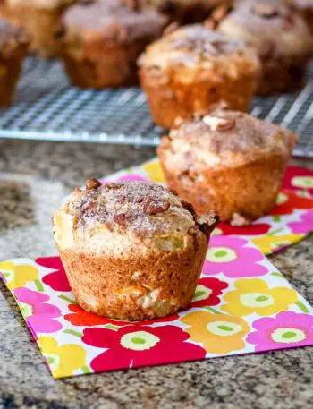 pineapple muffins on a cooling rack