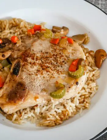 baked pork chops and rice, pork chop casserole