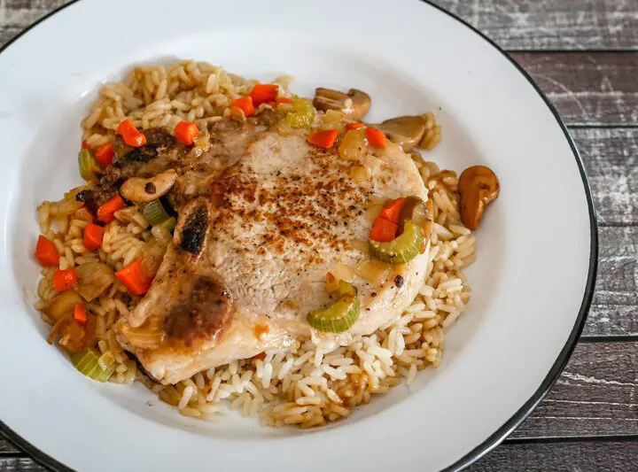 baked pork chops and rice, pork chop casserole