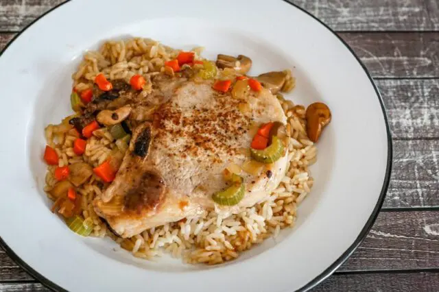 baked pork chops and rice, pork chop casserole