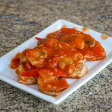 pork with tomatoes and mushrooms