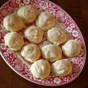 ricotta cookies on a platter