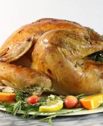 roast turkey on a platter