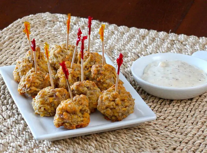 sausage balls with dip