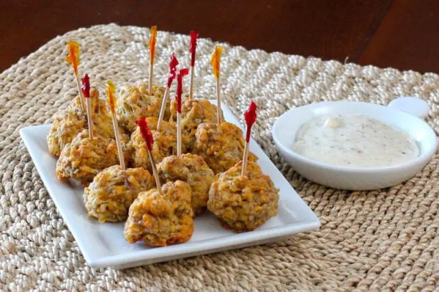 sausage balls with dip