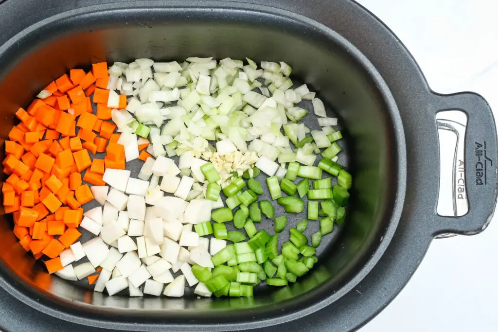 vegetables in the slow cooker