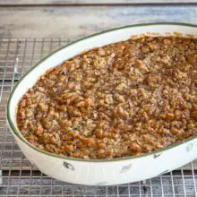 sweet potato casserole in baking dish