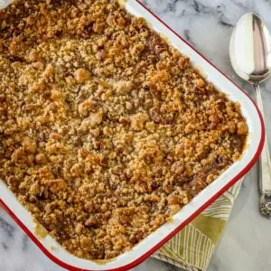 sweet potato casserole with pecan topping