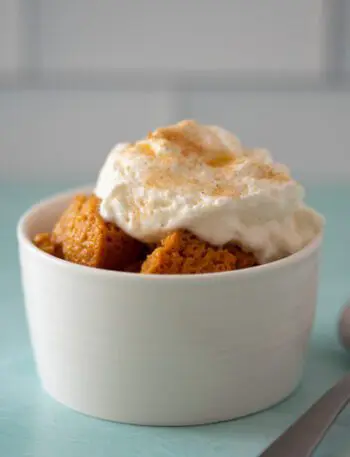 instant pot sweet potato custard with whipped cream